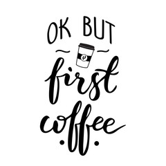 Handwritten calligraphic coffee lovers poster.