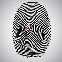 Fingerprint illustration, vector