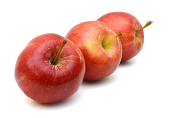 Ripe red apple. Isolated on a white background.