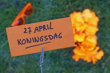 Fototapeten Kingsday 27th April written in Dutch © BartPhoto