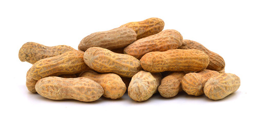 Dried peanuts in closeup