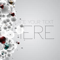 Colorful and white bubbles background, vector.