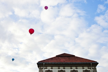 Fototapeta na wymiar Balloons in The Sky