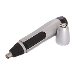 hair clipper on white background with blank card for lettering