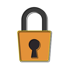 Padlock unlock symbol icon vector illustration graphic design