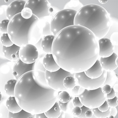 Colorful and white bubbles background, vector.