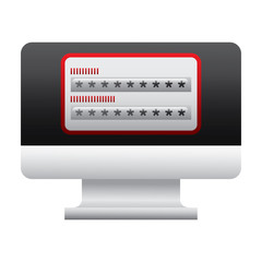 screen computer password login access vector illustration