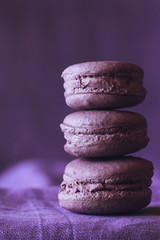 Macaron French dessert (ultra violet)