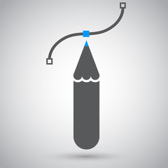 Pen/pencil icon, flat design.