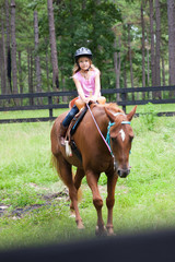 Little Girl Horseback Riding Lessons