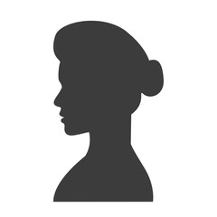 Women silhouettes. Beautiful female face in profileWomen silhouettes. Beautiful female face in profile.