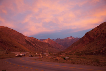 Sunset on the mountain