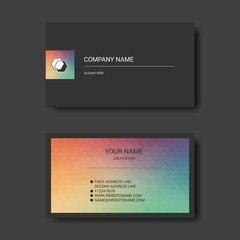Colorful Abstract Business Card Templates. Rainbow, multicolor.