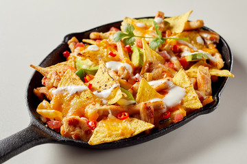 Pan full of tex-mex food