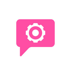 Bubble chat configuration gear message settings icon