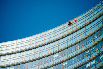 washer climber workers for glass cleaning