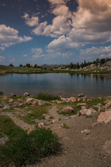 Scenic lake landscapes of Wyoming