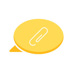 Attachment bubble chat dialogue link message speech icon