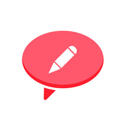 Bubble chat dialogue message pencil save speech icon