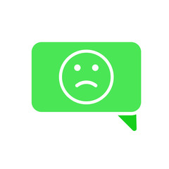 Bubble chat dialogue emotion face message sad icon