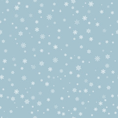 Winter snowflakes background, seamless pattern