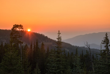 Sunset over Montana landscape