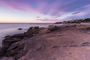 Sunrise at El Perella, Ebro River Delta, Tarragona, Catalonia, Spain