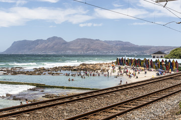 View at Muizenberg beach, South Africa, Africa