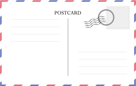 Postcard template vector