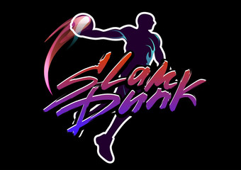Basketball slam dunk