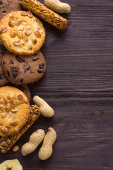 homemade cookies with chocolate and nuts