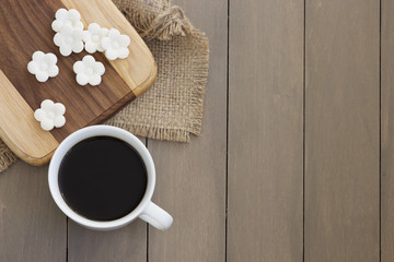White Coconut Tapioca Cookies with Coffee