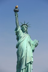 Fototapeta na wymiar Statue of Liberty front view