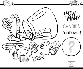 counting candies game coloring book
