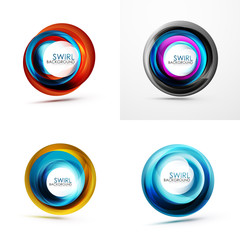 Set of abstract swirls