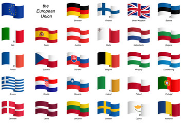 collection of country flags - EU