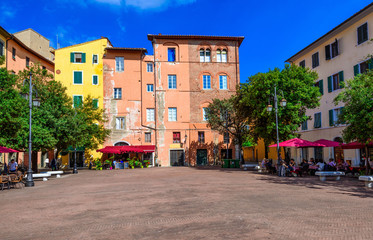 Fototapeta na wymiar Cozy square in Pisa, Tuscany. Italy