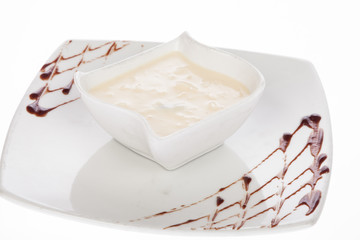 Colombian food, rice pudding dessert