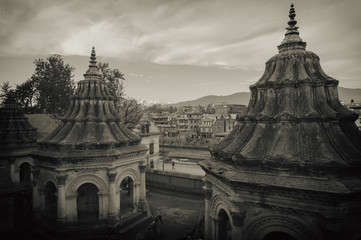 Fototapeta na wymiar Un temple Hindou à Katmandou 