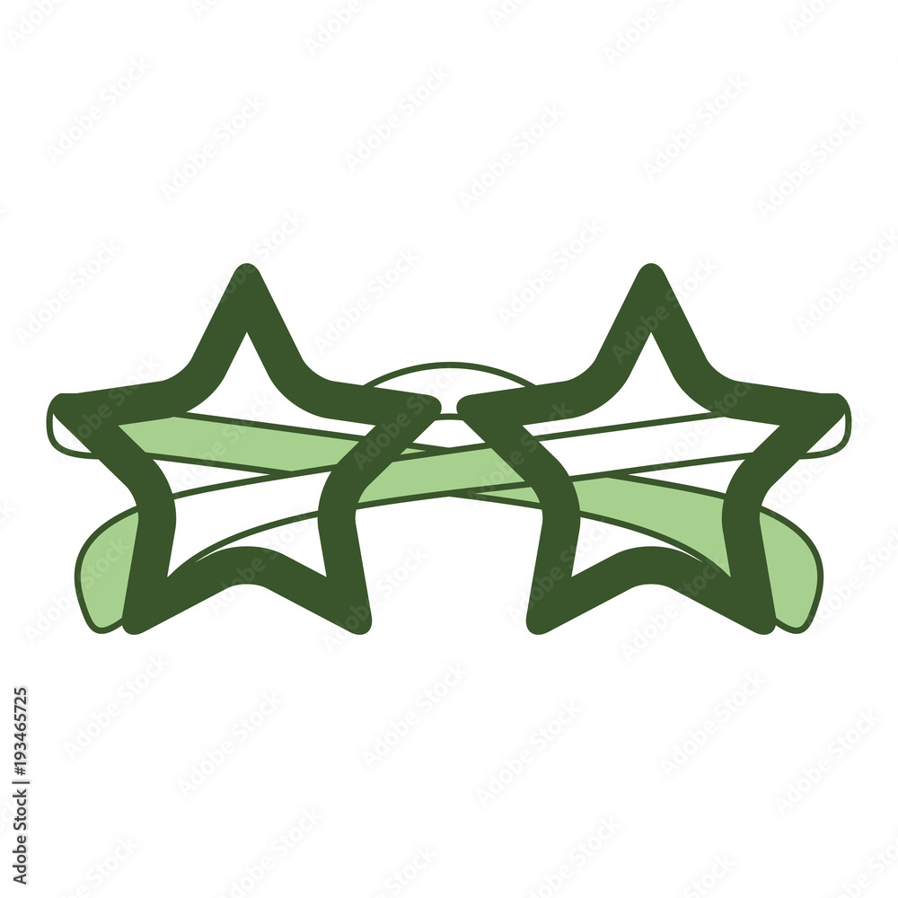 Wall mural glasses with stars shape vector illustration design