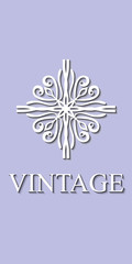 Vintage geometric ornamental logo. Template for design. Vector illustration