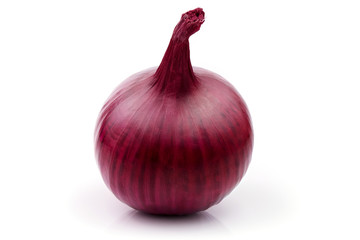 red onion bulb isolated on white background cutout