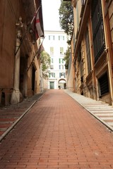 Obraz premium ulica w Genui we Włoszech