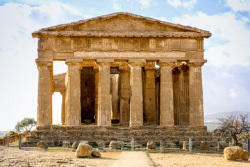 The Temple of Concordia is a Greek temple of the ancient city of Akragas, located in the Valley of the Temples of Agrigento in Sicily © crocicascino