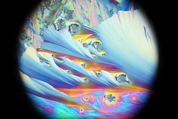 Natural art, microscope image of crystallized paracetamol