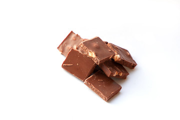 Close up a chocolate piece