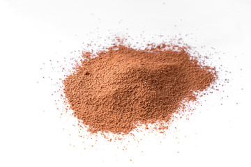 Pile cocoa powder isolated