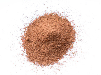 Pile cocoa powder isolated