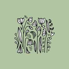 Floral vector illustration. Traditional ornament.