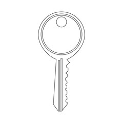 Key door isolated icon vector illustration graphic design